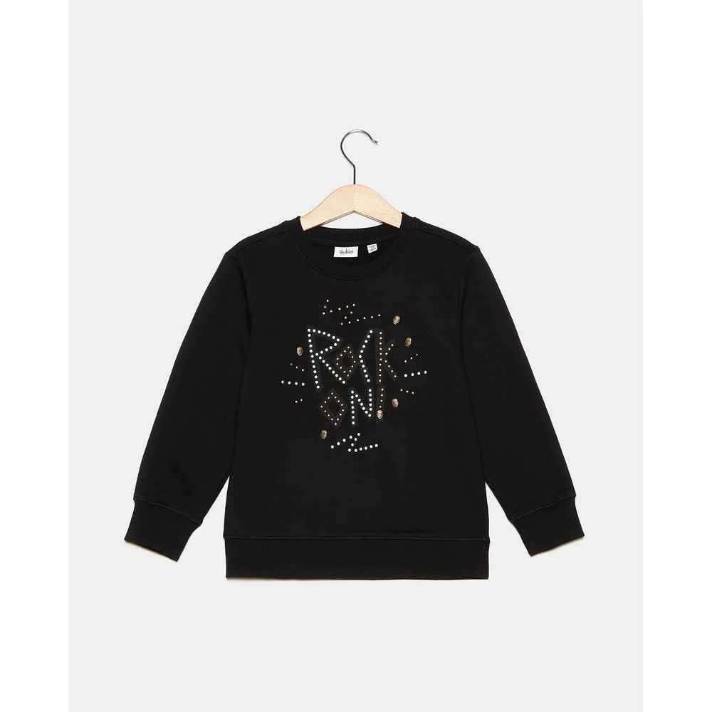 BLUKIDS DUKSERICA ROUND NECK ROCK BLACK 2 