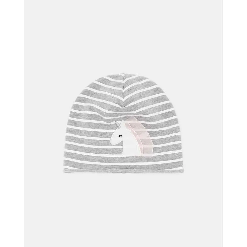 BLUKIDS KAPA HAT UNICORNO GREY MELANGE