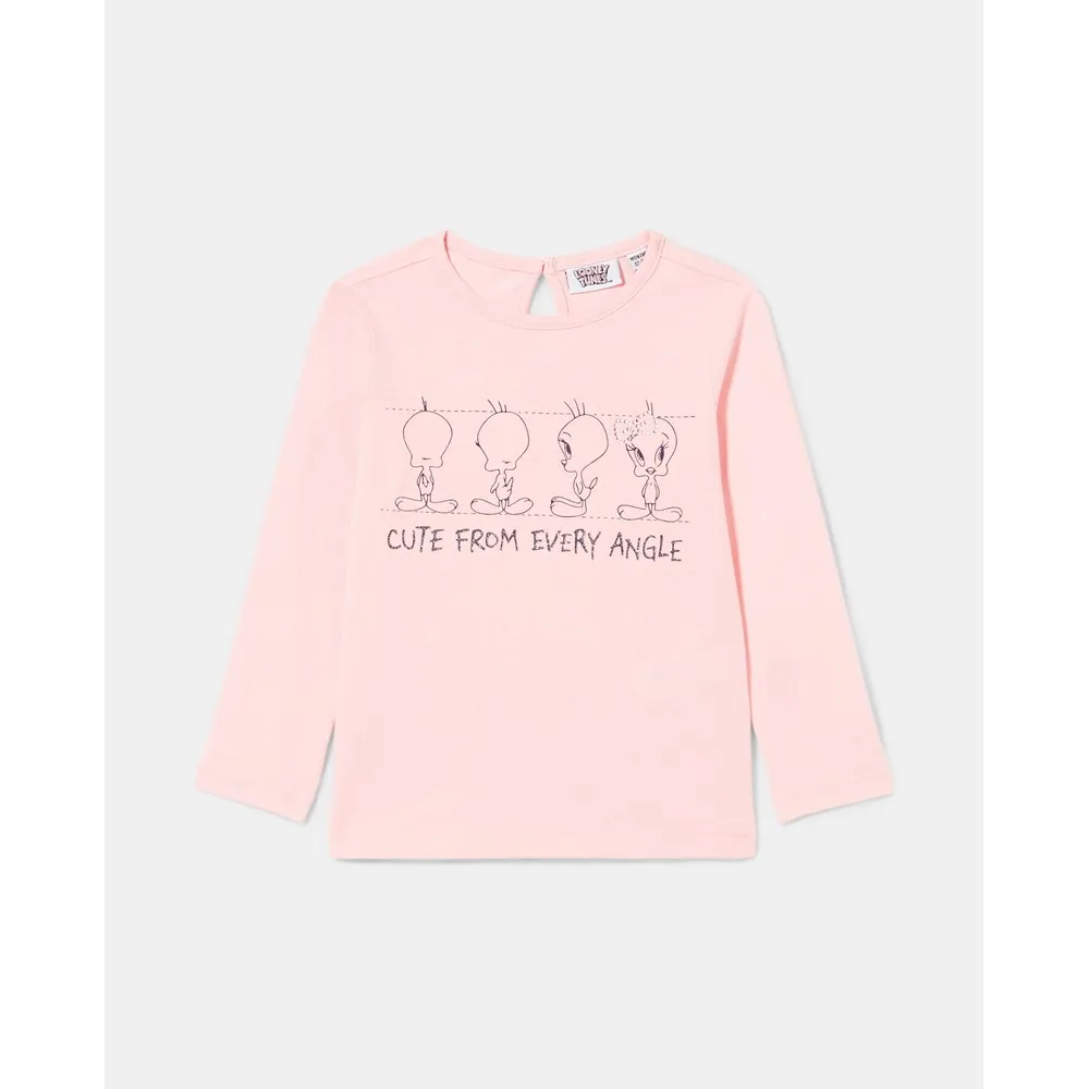 BLUKIDS MAJICA DUG RUKAV CRYSTAL ROSE