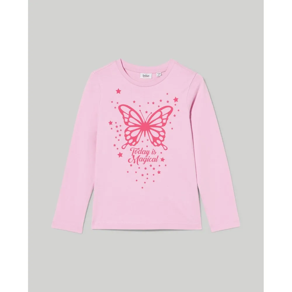 BLUKIDS MAJICA DUG RUKAV PINK LAVENDER 