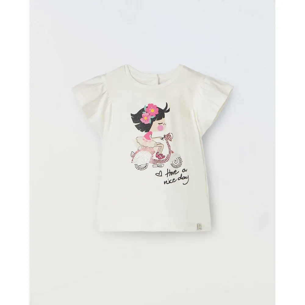 BLUKIDS MAJICA KRATAK RUKAV OFF WHITE