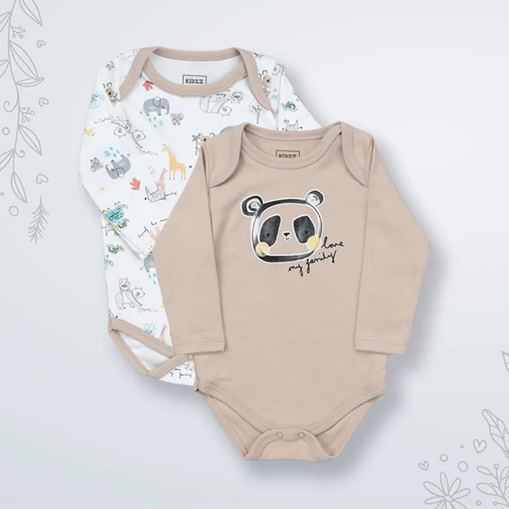 KIDZZ BODI DUG RUKAV CREAM 2KOM 