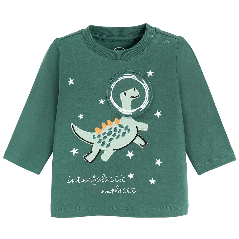 COOL CLUB MAJICA DUG RUKAV DARK GREEN