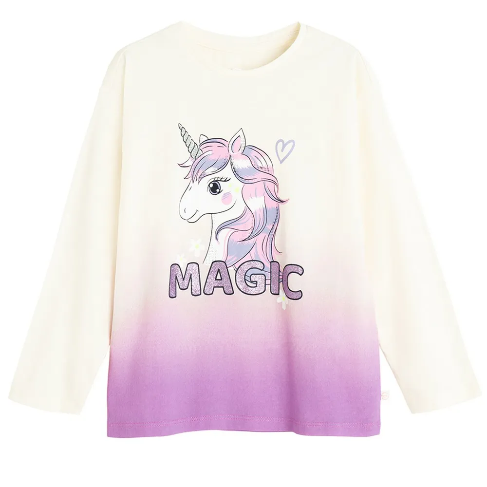 COOL CLUB MAJICA DUG RUKAV CREAMY