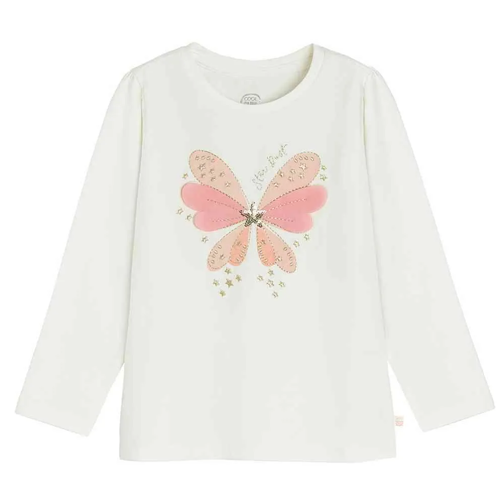 COOL CLUB MAJICA DUG RUKAV OFF WHITE