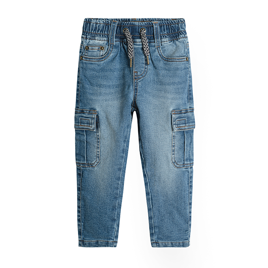 Pantaloni Denim Per Bambina Con Volant - Vita Alta Elastica, Cotone 100%, Stile Vintage - Foto 2