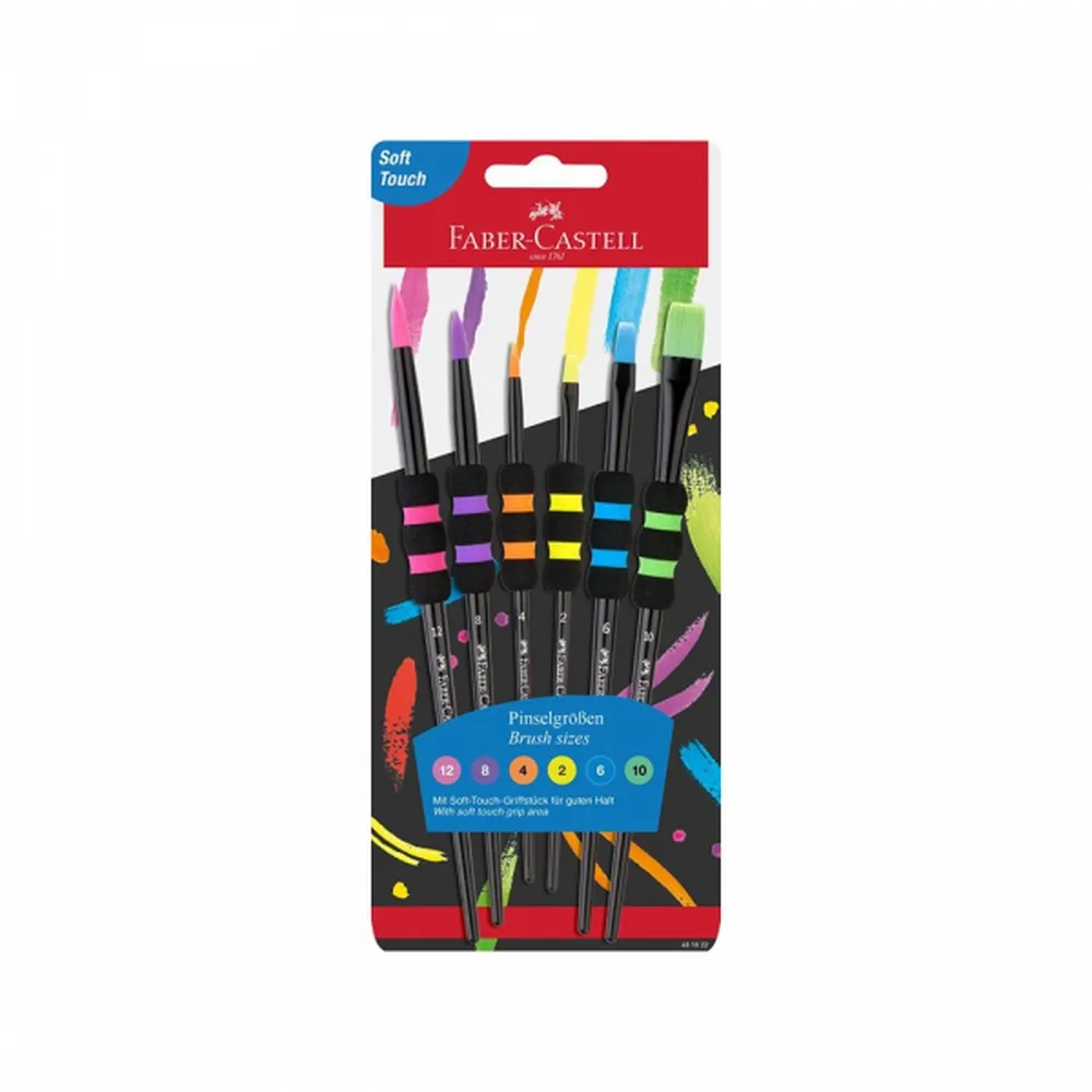 FABER CASTELL SET CETKICA SOFT GRIP 1/6 