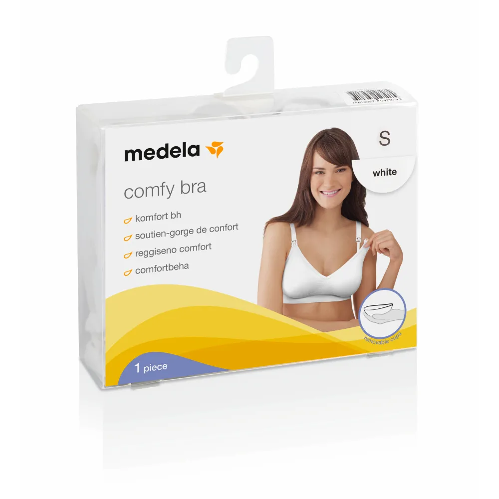 MEDELA COMFY BRA - GRUDNJAK ZA DOJENJE SA ULOSCIMA VELICINA S BELI