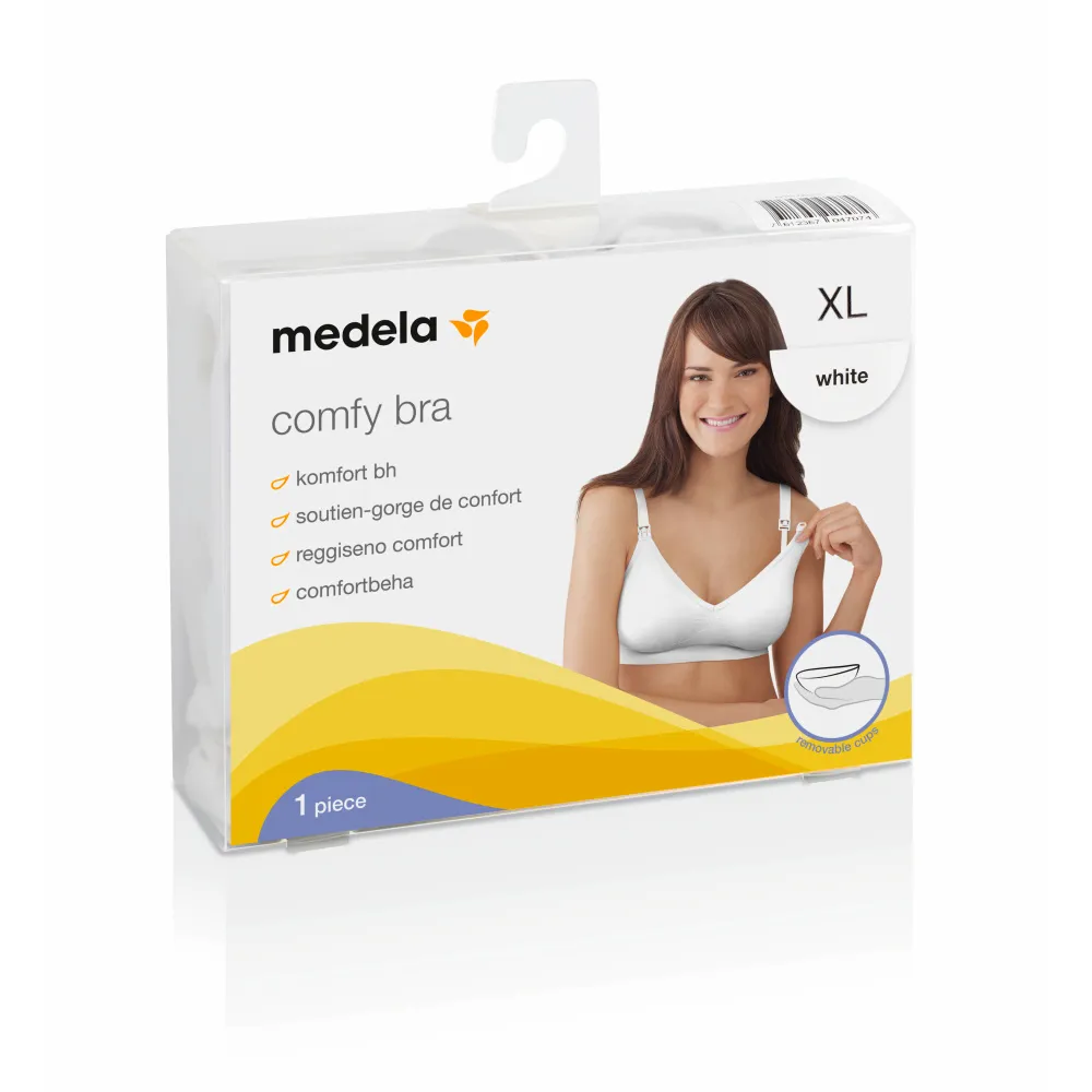 MEDELA COMFY BRA - GRUDNJAK ZA DOJENJE SA ULOSCIMA VELICINA XL BELI