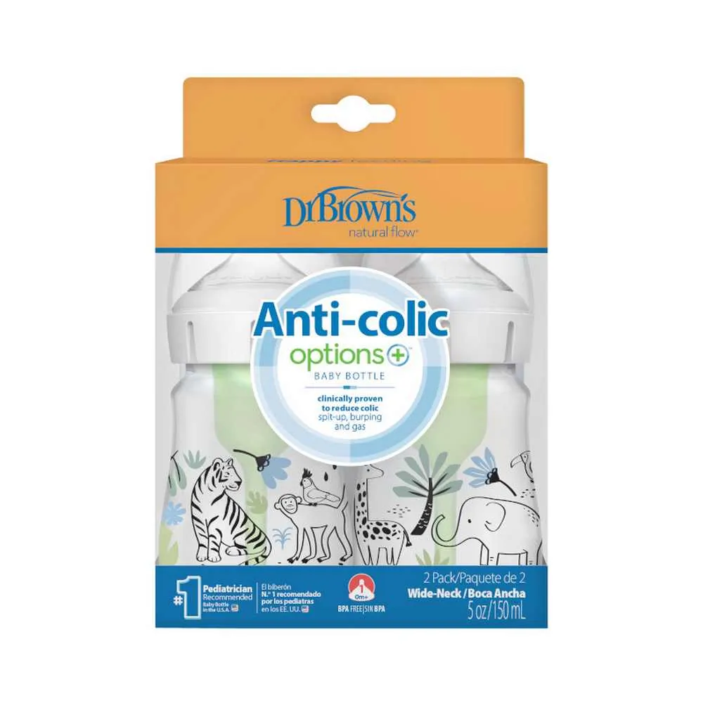 DR.BROWNS PLASTICNA OPTIONS+ BOCICA SA DIZAJNOM DZUNGLE 150ML- 2 U PAKOVANJU