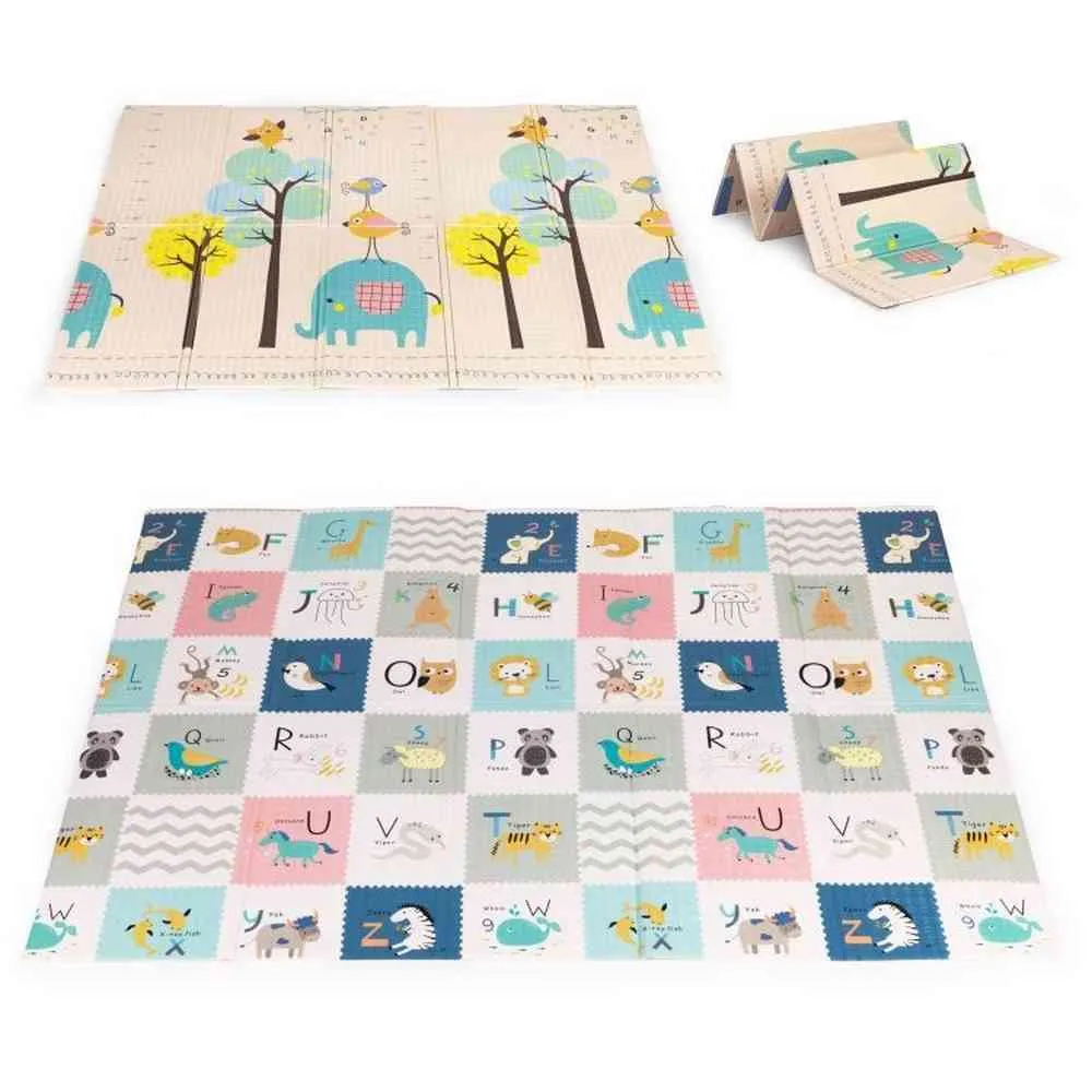 EDUKATIVNA PODLOGA ZA IGRU SA DVA LICA  SKLOPIVA SA TORBOM 200X150 ECOTOYS 