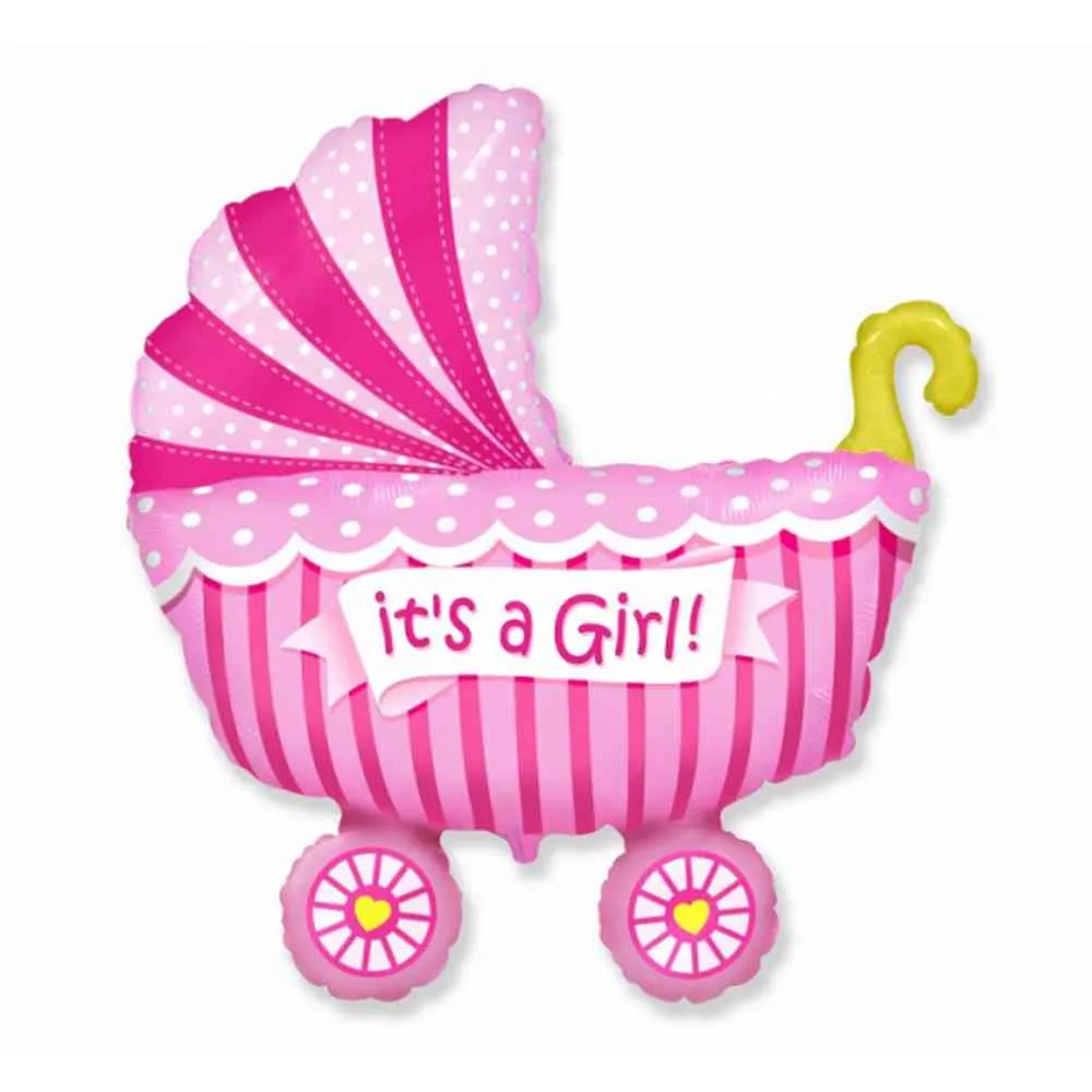 FOLIJA BALON BABY KOLICA ROZA 35CM
