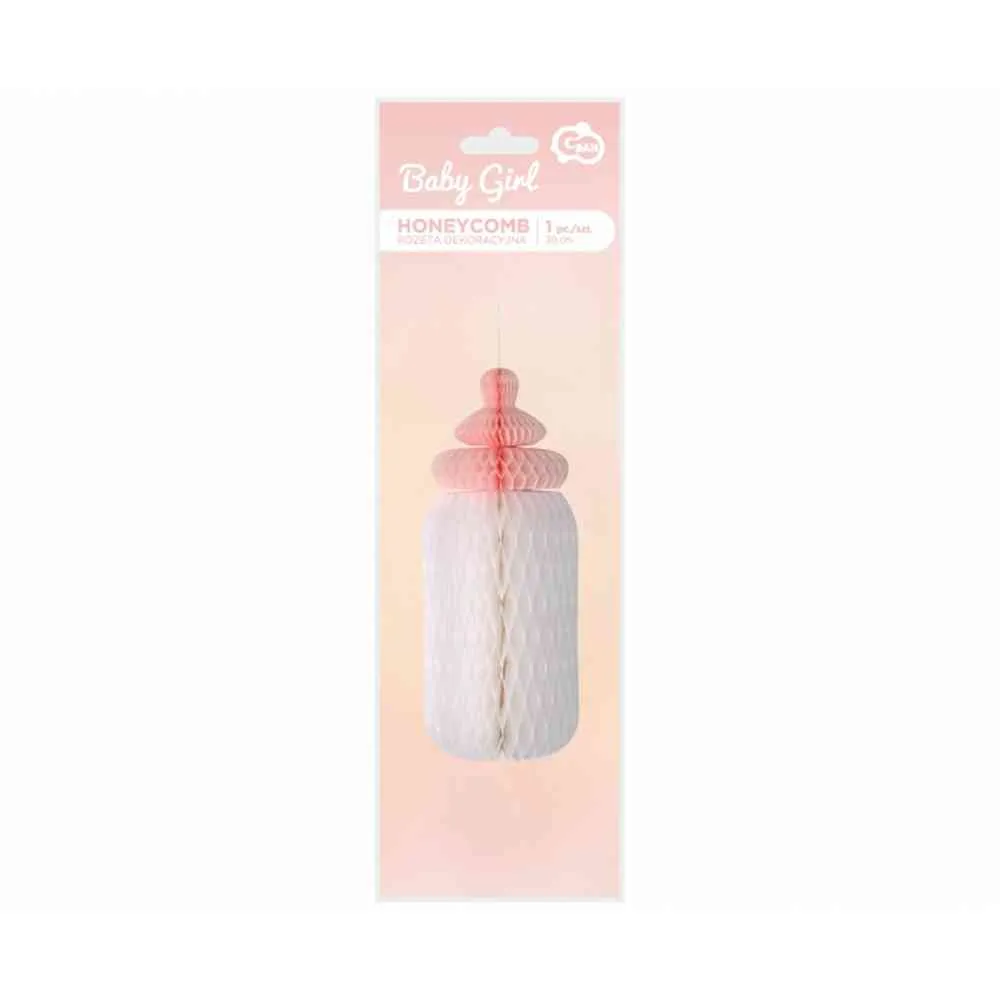 PAPIRNA DEKORACIJA BABY GIRL FLASICA 30CM