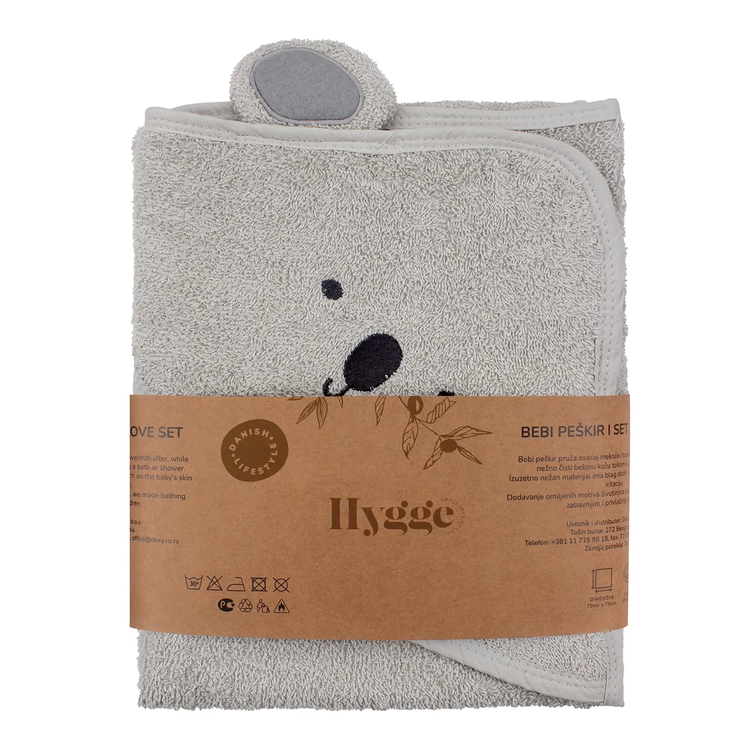 HYGGE PESKIR I RUKAVICA PASTEL GREEN 