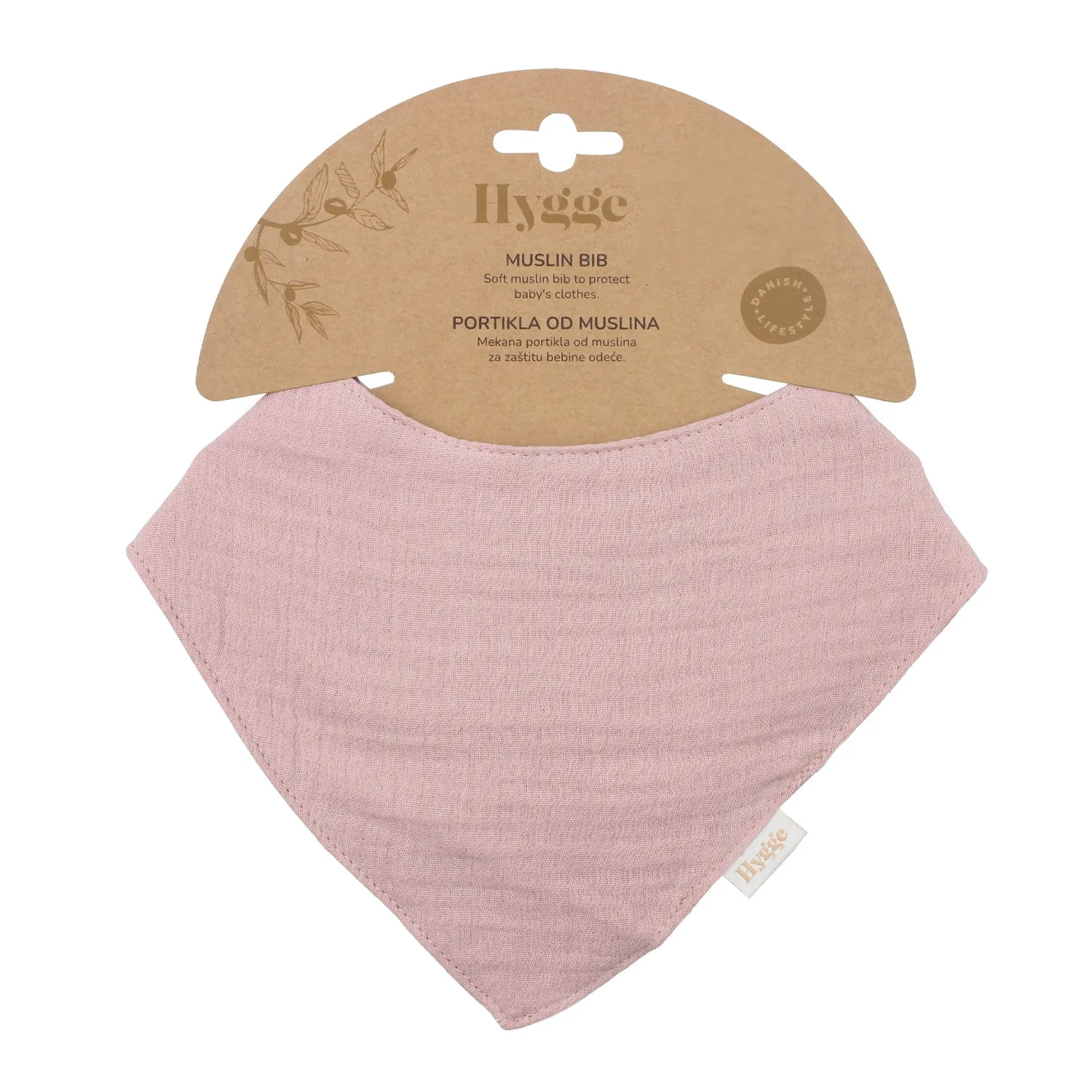 HYGGE PORTIKLA OD MUSLINA DUSTY ROSE