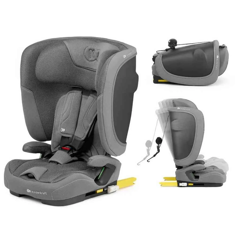 KINDERKRAFT AUTOSEDISTE FIX2GO I SIZE 76 150CM GREY 