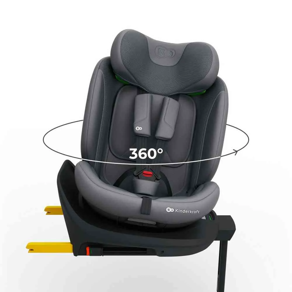 KINDERKRAFT AUTO SEDISTE I 360 2 PLUS I SIZE 40 150CM GREY 