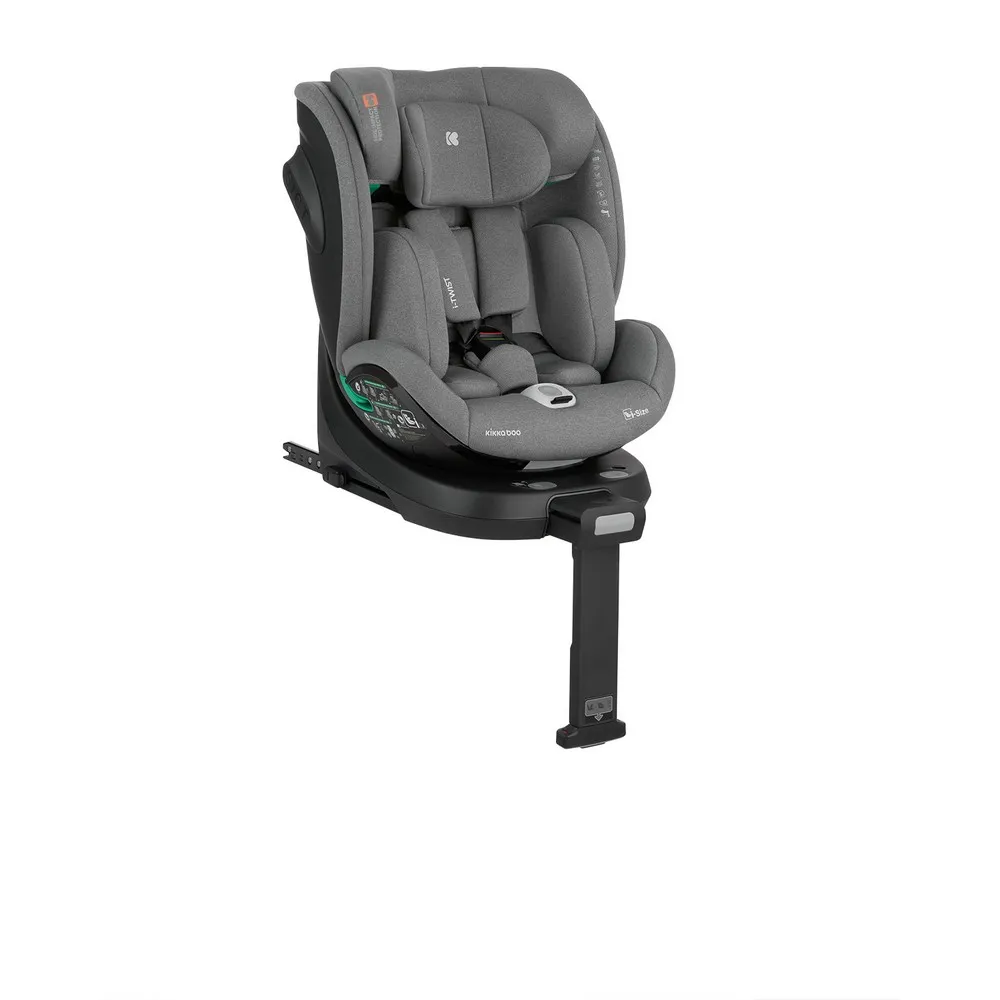 KIKKA BOO AUTO SEDISTE I-SIZE (40-150 CM) I-TWIST DARK GREY 