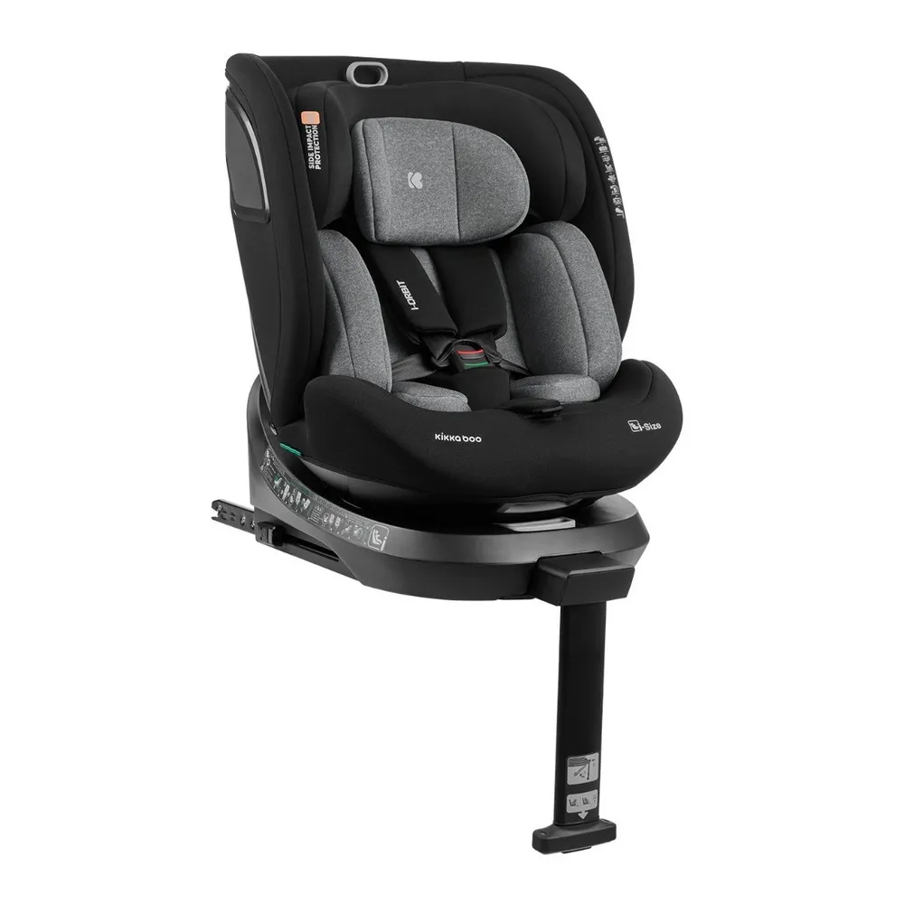 KIKKA BOO AUTO SEDISTE I-SIZE (40-150 CM) I-ORBIT DARK GREY 