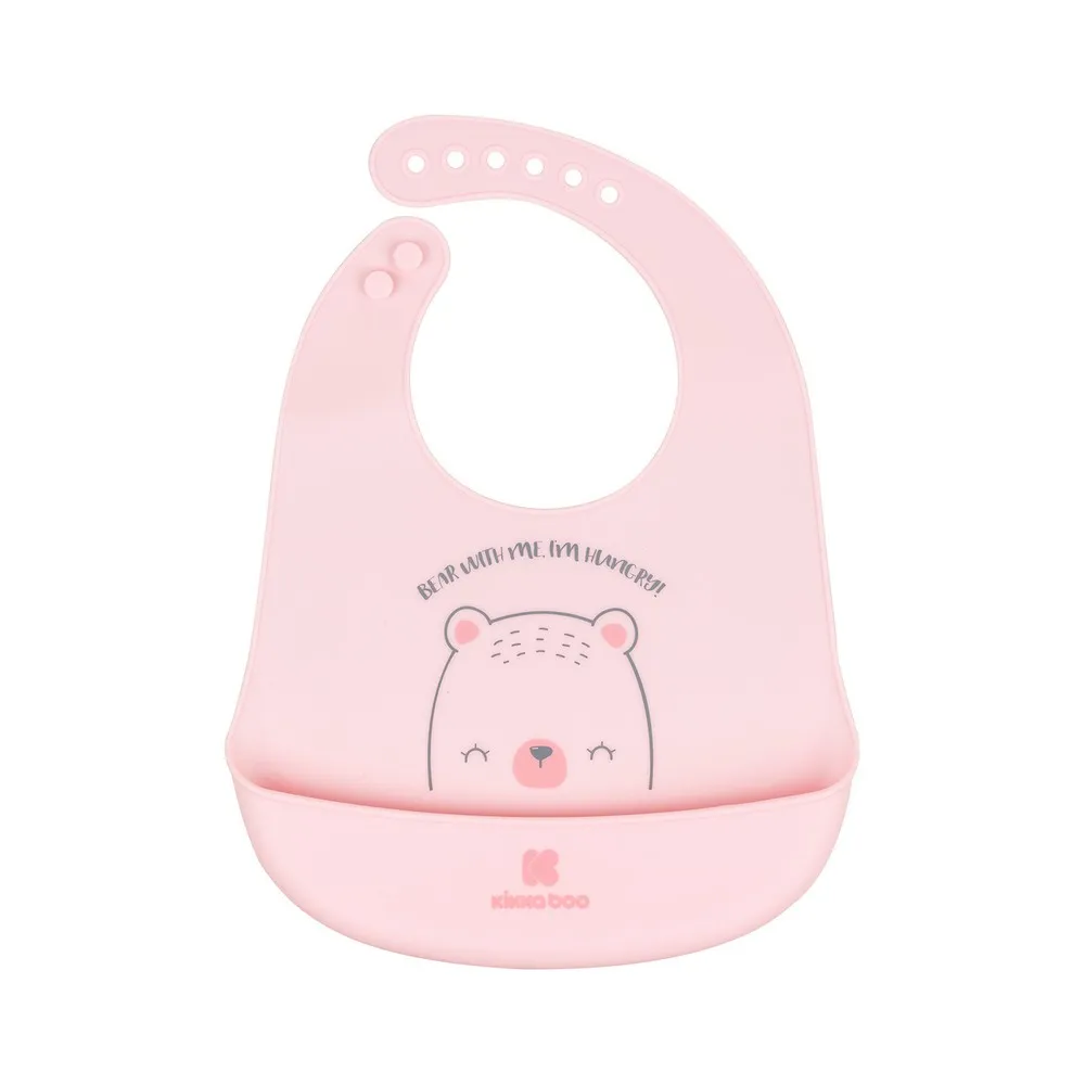 KIKKA BOO SILIKONSKA PORTIKLA BEAR WITH ME PINK