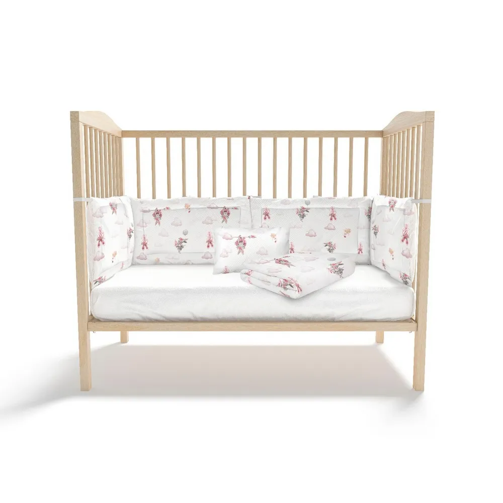 KIDZZ POSTELJINA 6 DELOVA ZEKA ROZE