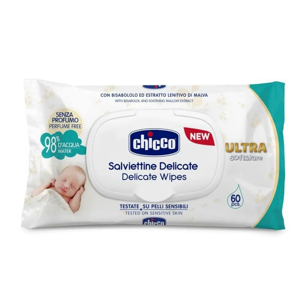 CHICCO VLAZNE MARAMICE DELICATE 60KOM