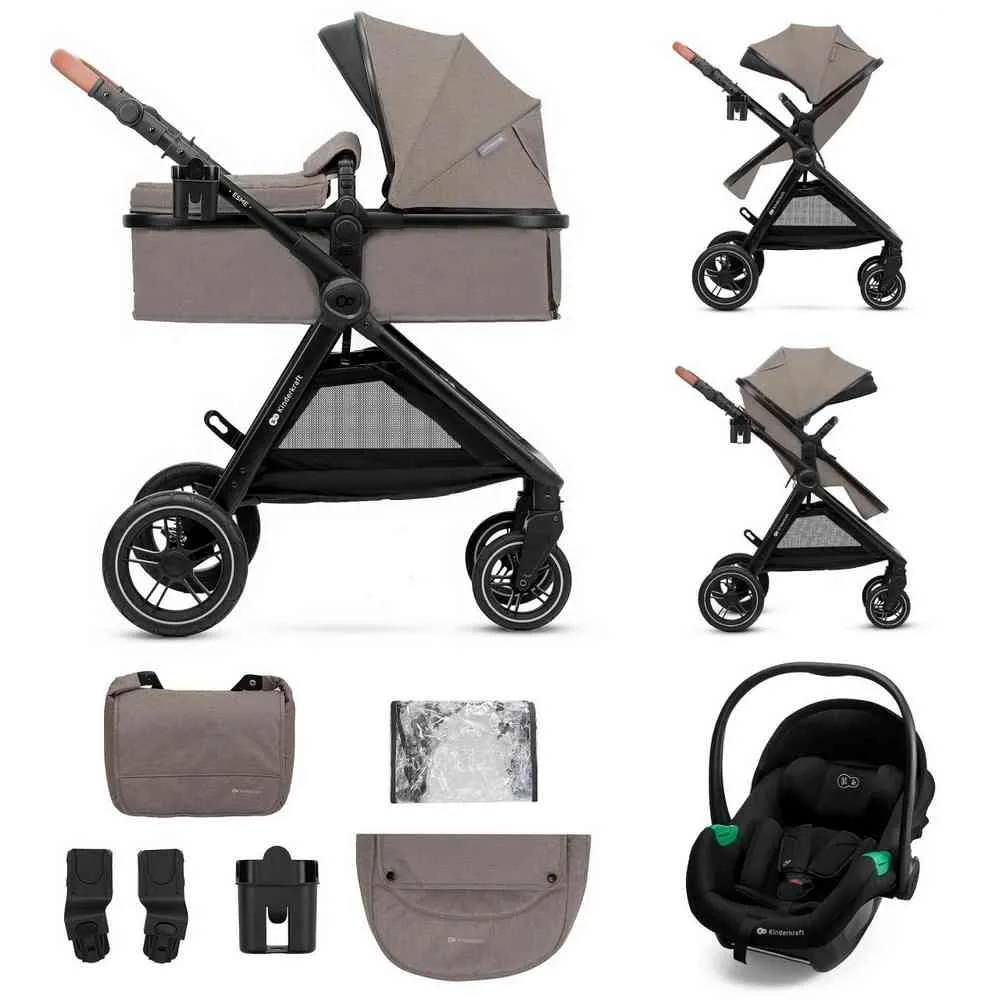 KINDERKRAFT ESME PRO KOLICA ZA BEBE 3U1 SAND BEIGE 