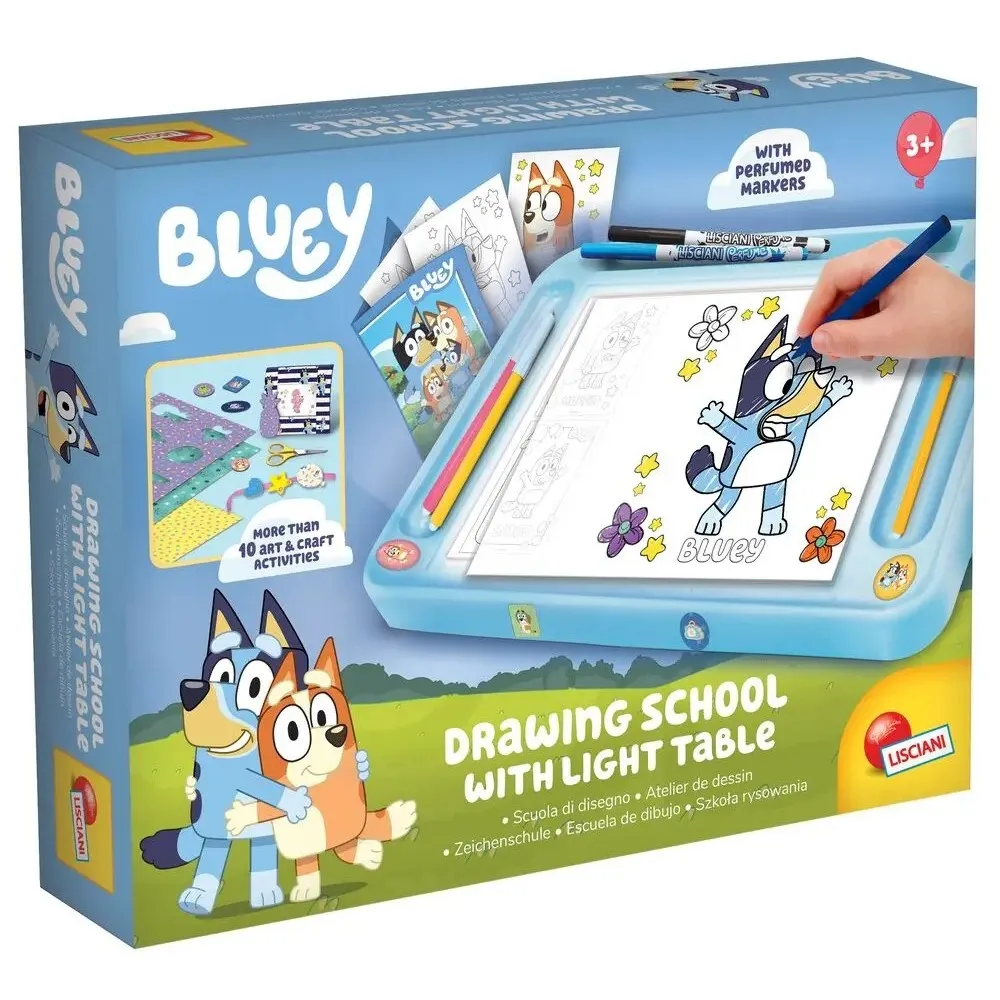 BLUEY ŠKOLA CRTANJA SA SVETLEĆIM STOLOM 