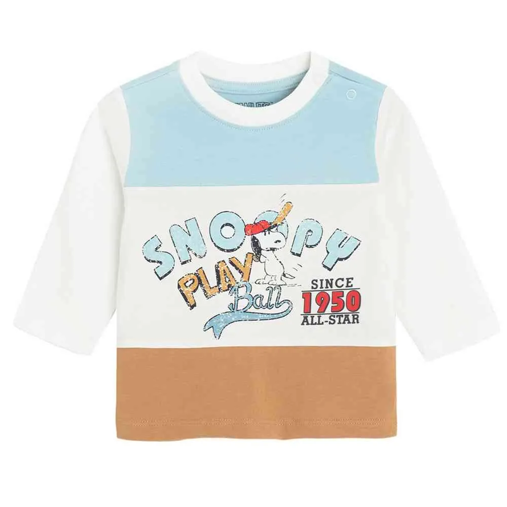 COOL CLUB PEANUTS MAJICA DUG RUKAV CREAMY