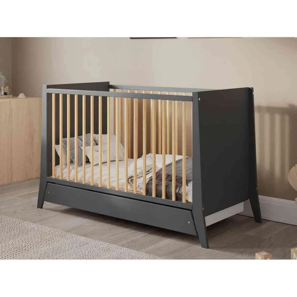 LETTINO COSMO KREVETAC 120X60 ANTRACIT PINE + FIOKA 