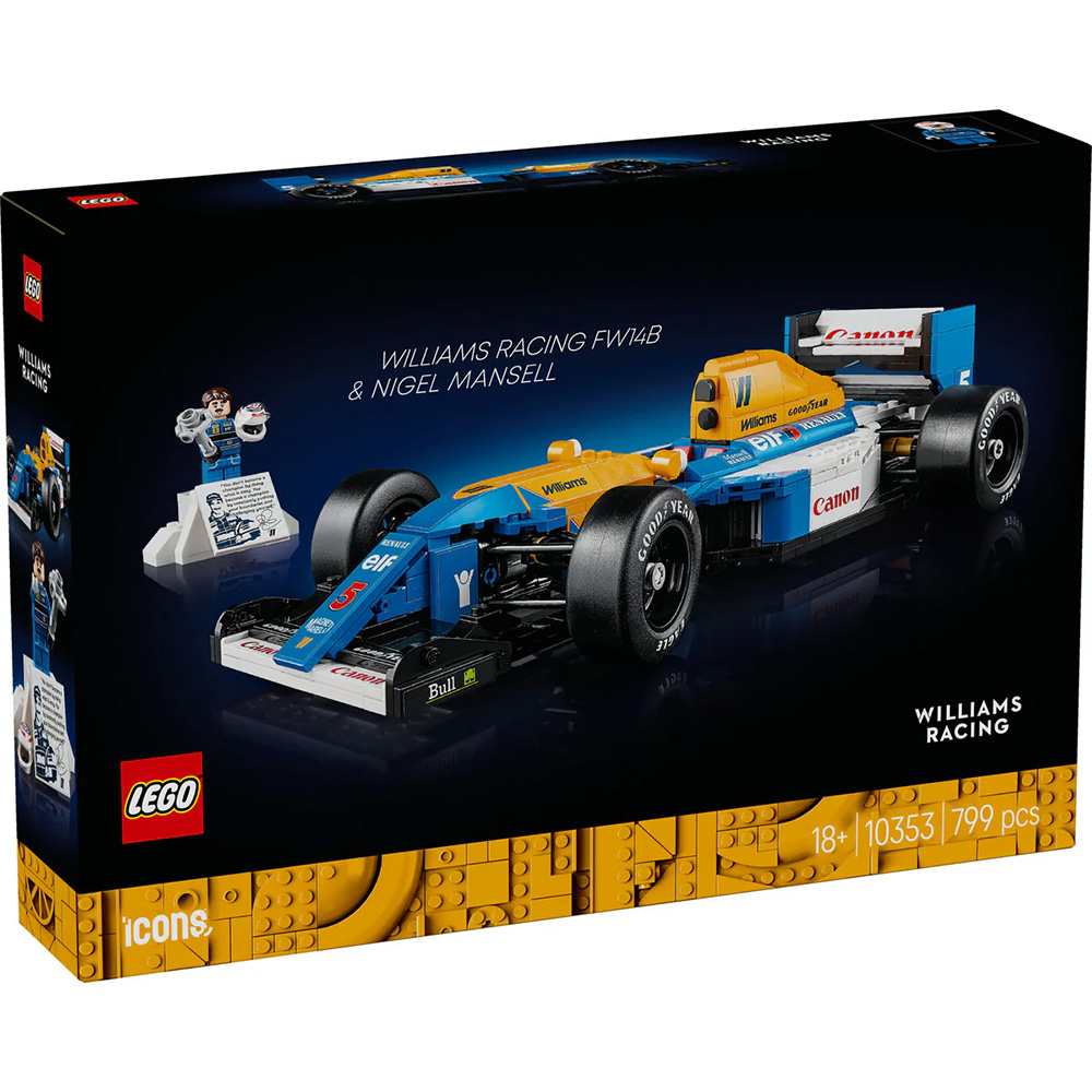 LEGO ICONS WILLIAMS RACING FW14B AND NIGEL MANSELL