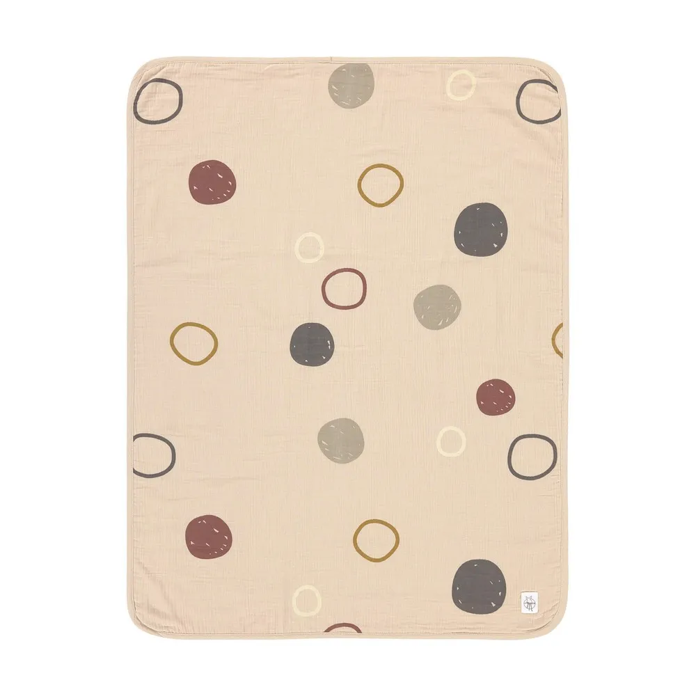 LASSIG CEBE MUSLIN CIRCLES OFFWHITE MULTICOLOR (75 X 100 CM)