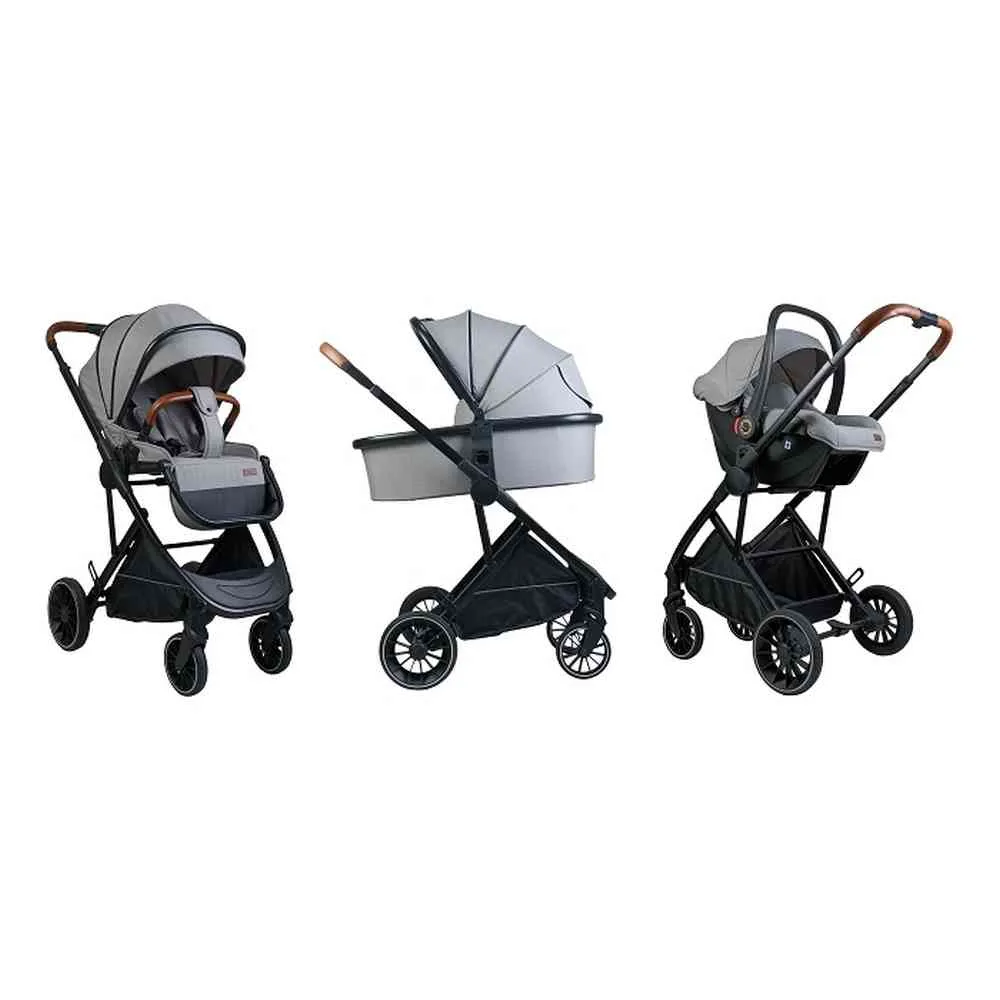 BBO KOLICA ZA BEBE 3U1 NEO (BD801) - LIGHT GREY