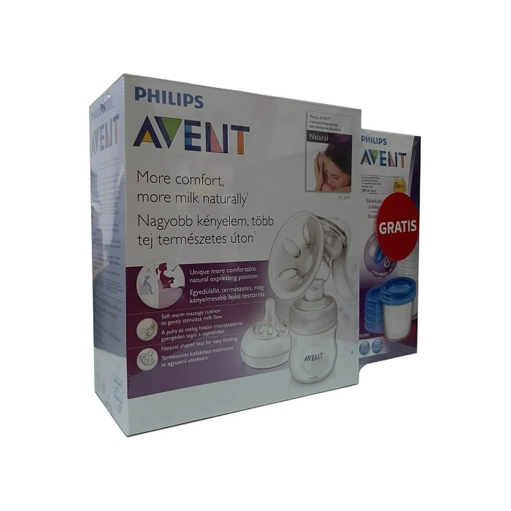AVENT PUMPICA ZA IZMAZANJE NATURAL 5772 I GRATIS VIA SOLJE 5KOM SA POKLOPCIMA 