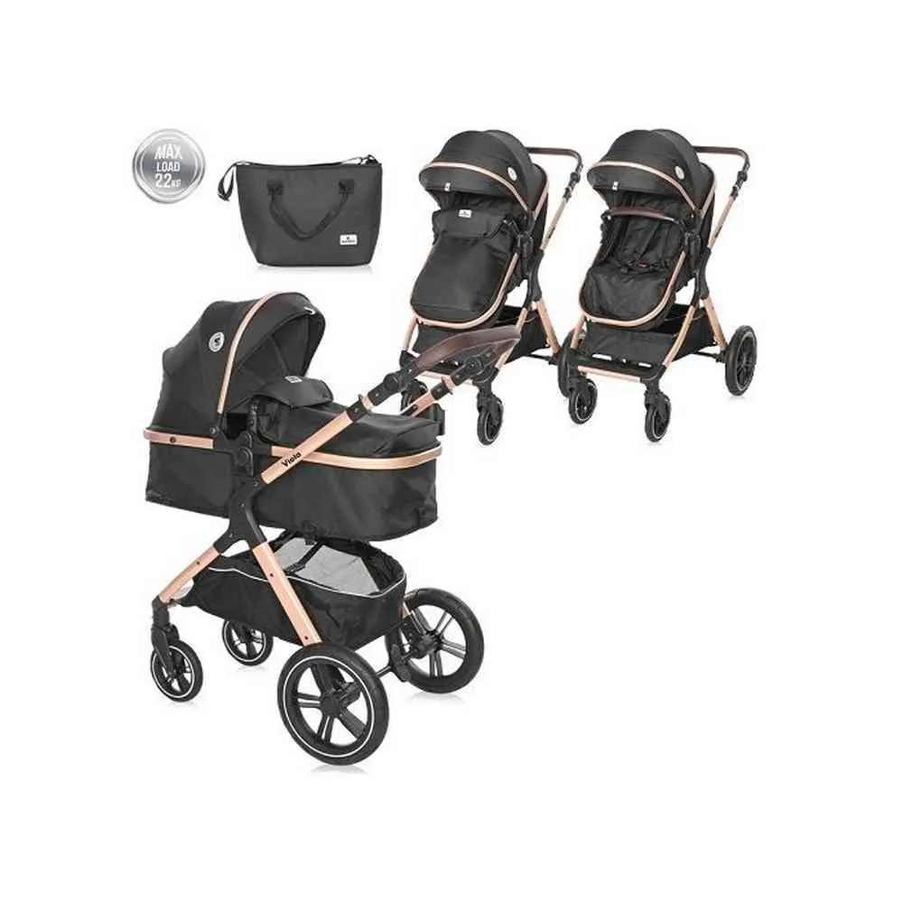 LORELLI KOLICA ZA BEBE VIOLA - BLACK DIAMONDS I ADAPTERI