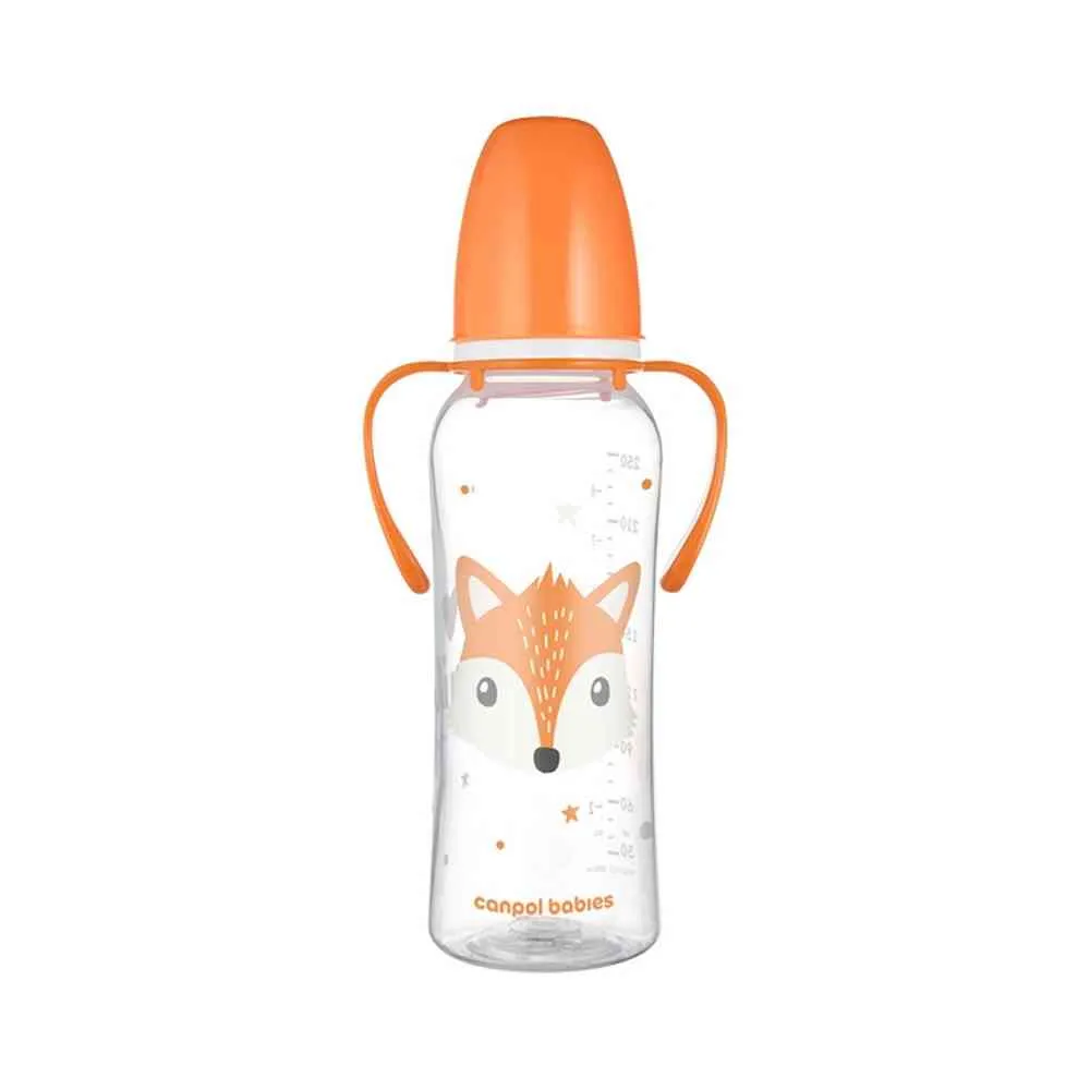 CANPOL BABIES FLASICA CUTE ANIMALS SA RUCKAMA 250ML (11/845) - ORANGE