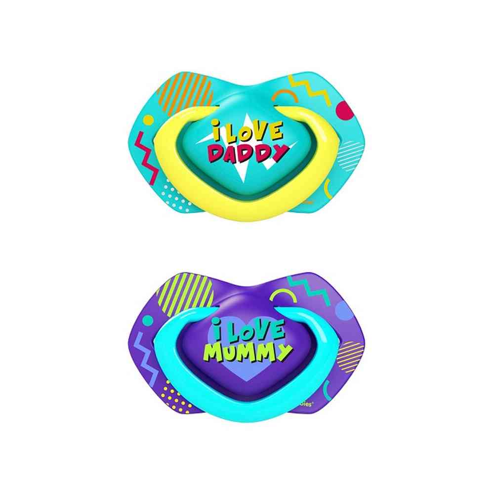 CANPOL BABIES SILIKONSKA VARALICA 0-6M NEON LOVE 2 KOM - BLUE 