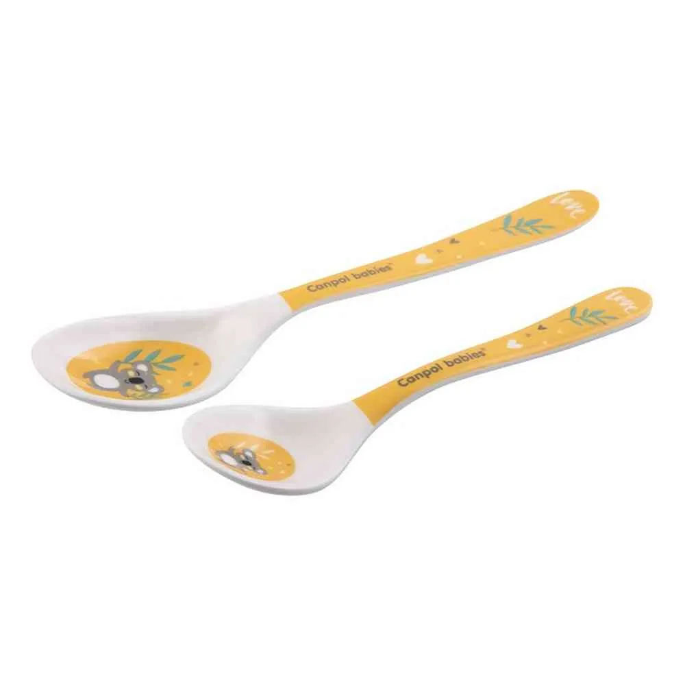 CANPOL BABIES SET KASIKA (2KOM) 4/530 MELAMINE - EXOTIC ANIMALS YELLOW