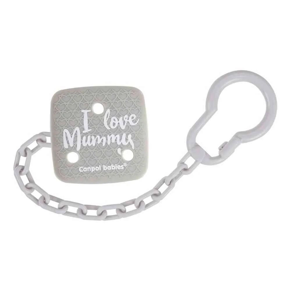 CANPOL BABIES LANAC ZA VARALICU I LOVE MUMMY (0M I ) - GREY 2/434