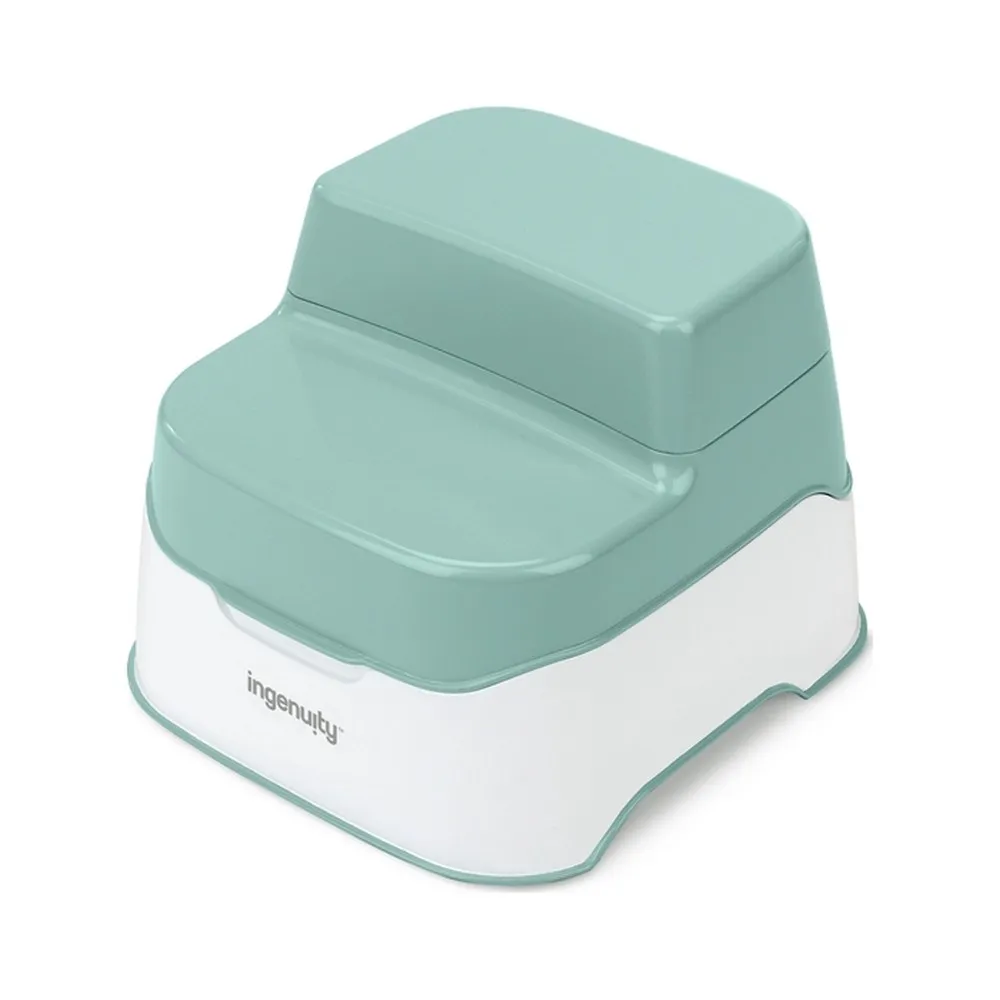 KIDS II INGENUITY 3-U-1 SISTEM -  NOSA POTTY/STEPER/ADAPTER - WHITE/MINT 12M I 