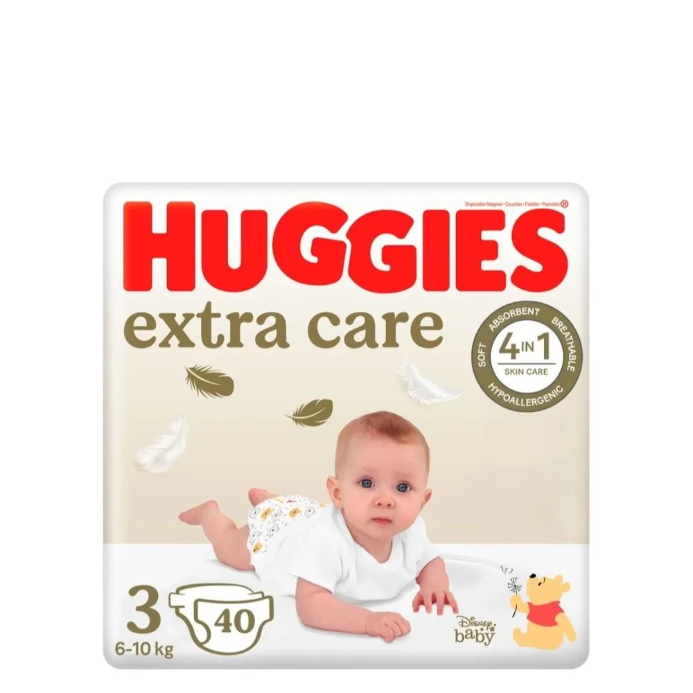 HUGGIES PELENE EXTRA CARE 3, 6 - 10 KG,40KOM