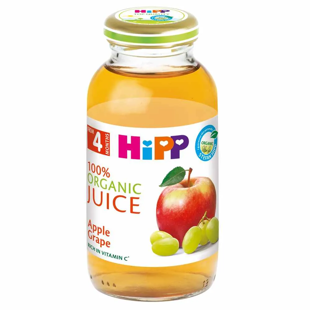 HIPP BIO VOCNI SOK OD JABUKE I GROZDJA 200ML 4M+