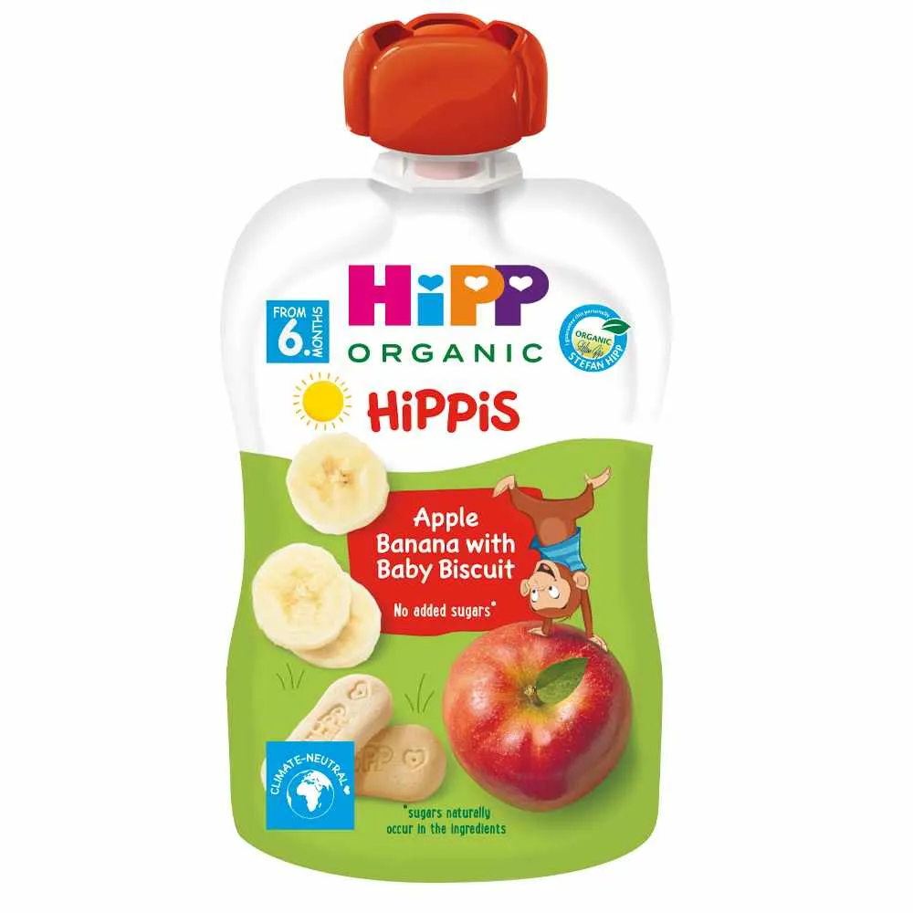 HIPP POUCH JABUKA, BANANA I DECIJI KEKS 100G