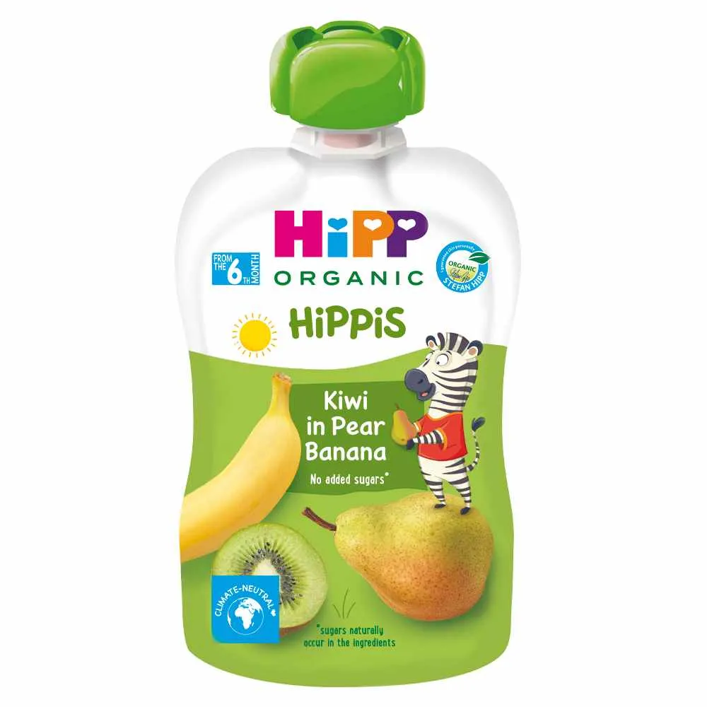 HIPP POUCH KIVI, KRUSKA, BANANA 100G