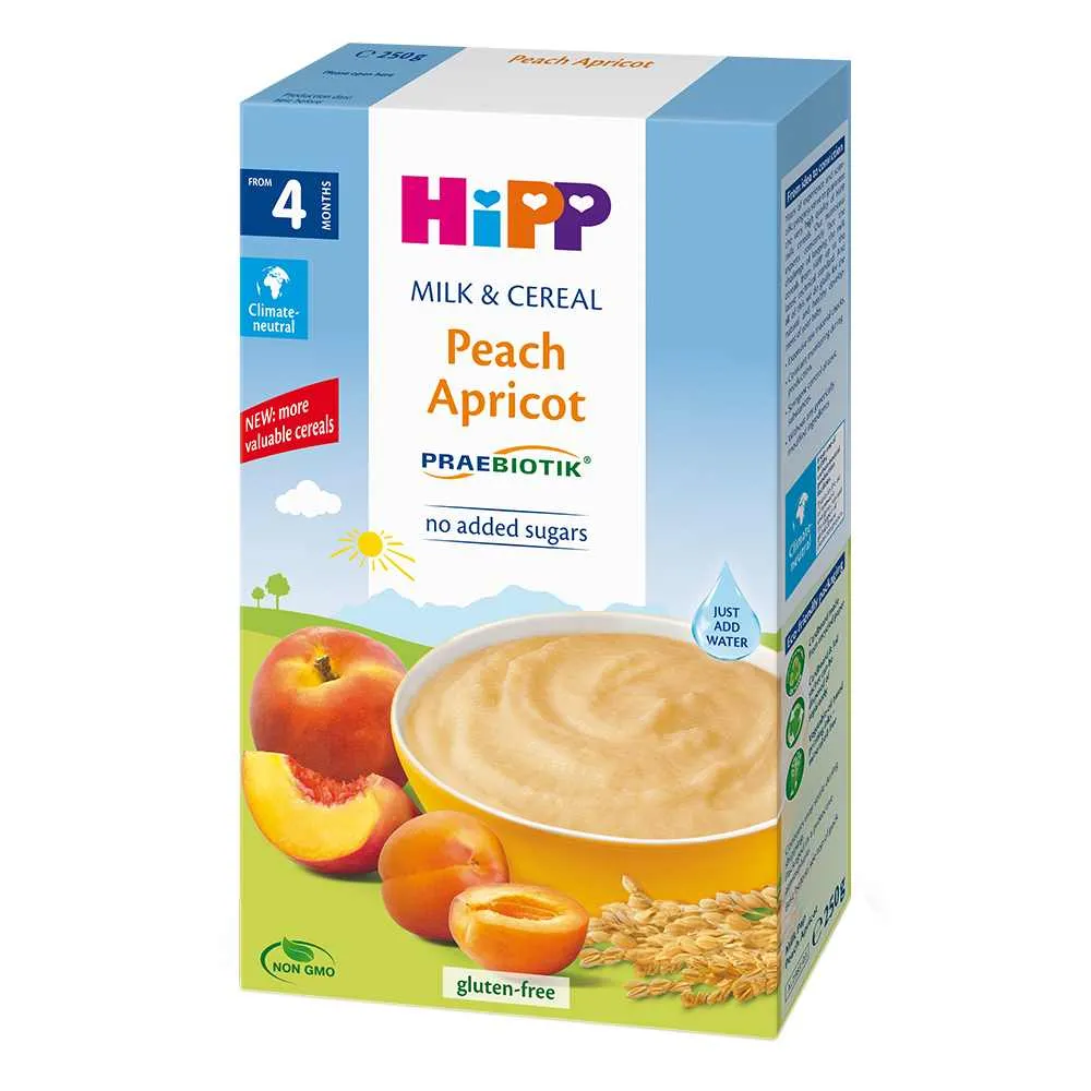HIPP INSTANT KASA MLEKO I ZITARICE-BRESKVA I KAJSIJA 250G 4M+