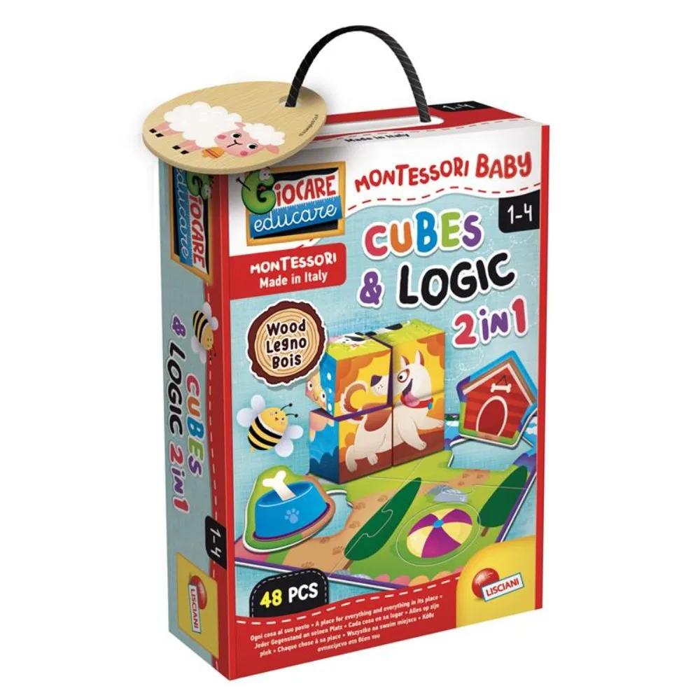 LISCIANI MONTESSORI EDUKATIVNA KUTIJA CUBES AND LOGIC