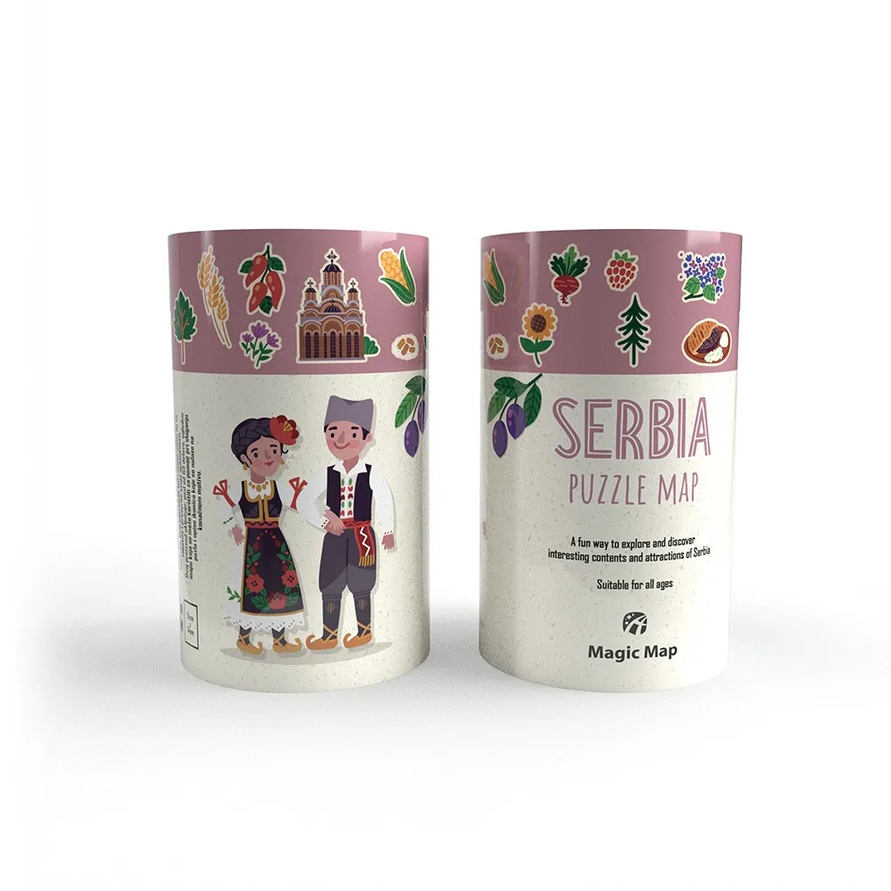 MAGIC MAP PIKTOGRAFSKA PUZZLE MAPA SRBIJE LATINICA 