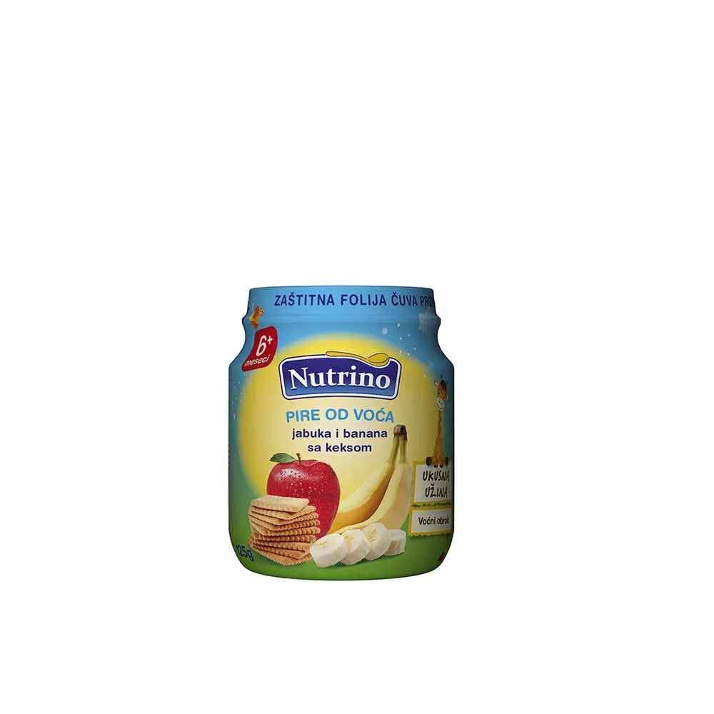 NUTRINO PIRE OD VOCA JABUKA,BANANA,KEKS 125G