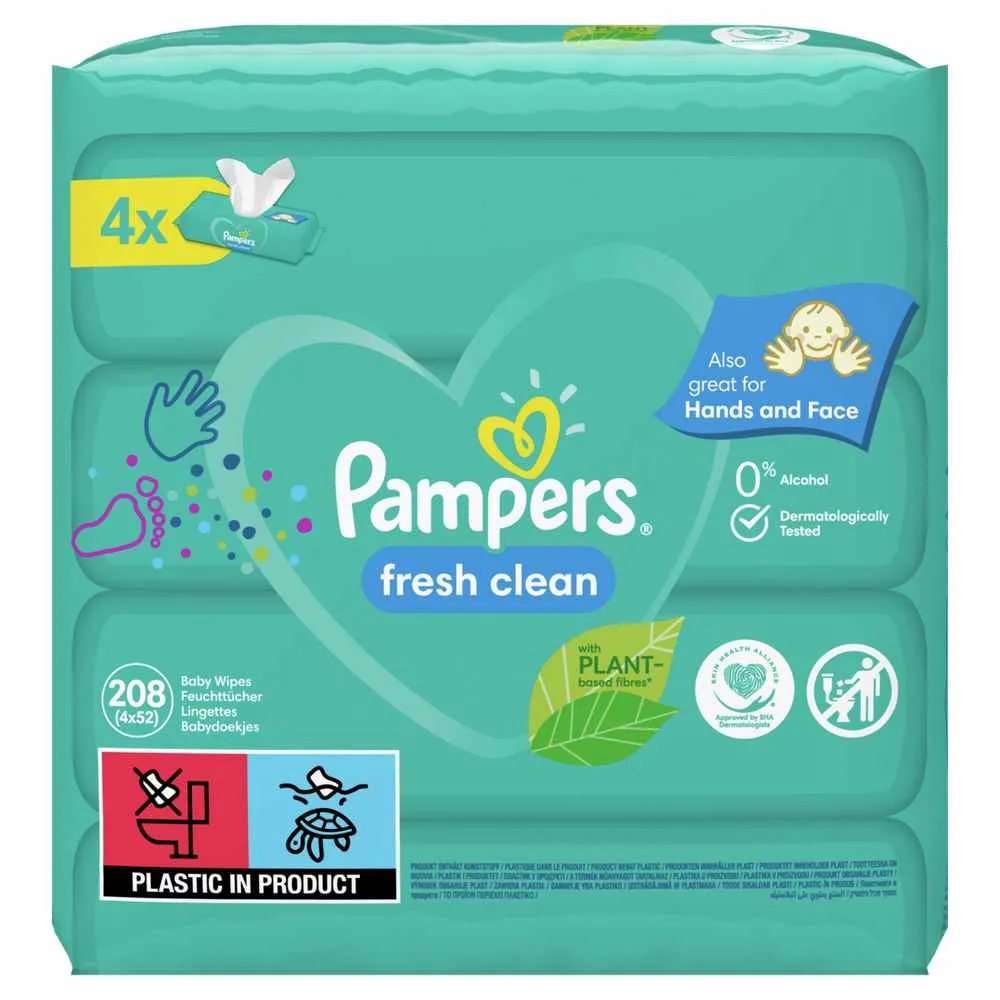 PAMPERS VLAZNE MARAMICE BABY FRESH QUATTRO 4X52KOM