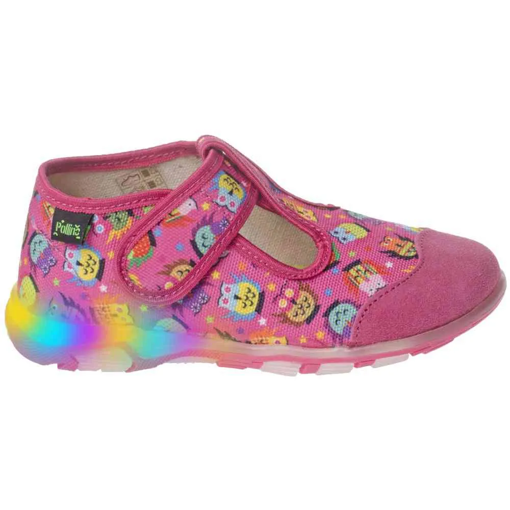 POLLINO PATOFNE SVETLECE OWL PINK